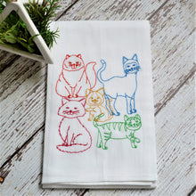 NEW! Lots of Cats 30x30 Tea Towel (4)