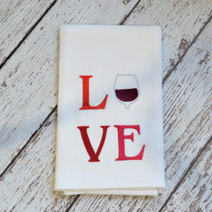Wine Lovers - LOVE Wine 30x30 Tea Towel (4)