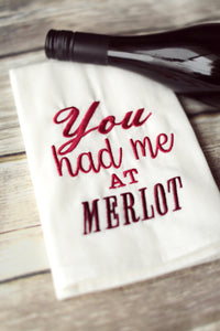 Wine Lovers - Merlot OR Riesling 30x30 Tea Towel (4)