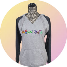 ONLY 2 LEFT! WOMENS MN HOODED RAGLAN V-NECK SWEATSHIRT