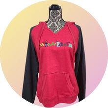 ONLY 2 LEFT! WOMENS MN HOODED RAGLAN V-NECK SWEATSHIRT