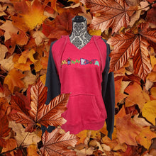 ONLY 2 LEFT! WOMENS MN HOODED RAGLAN V-NECK SWEATSHIRT