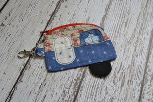 Camper Shaped Coin Purse -Re-Purposed Fabric - Group A - (3)