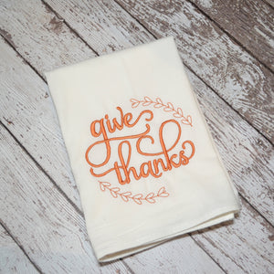 Fall- Give Thanks 30x30 Tea Towel (4)