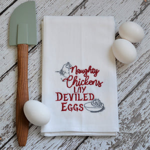 NEW! Funny Chicken - Naughty Chickens 30x30 Tea Towel (4)