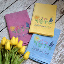 NEW! Spring - Hello Spring Hand Dyed 30x30 Tea Towel (2)