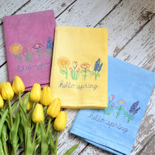 NEW! Spring - Hello Spring Hand Dyed 30x30 Tea Towel (2)