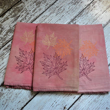 NEW! Fall - Lace Leaves Hand Dyed 30x30 Tea Towel (2)