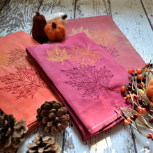 NEW! Fall - Lace Leaves Hand Dyed 30x30 Tea Towel (2)