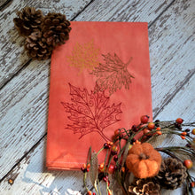 NEW! Fall - Lace Leaves Hand Dyed 30x30 Tea Towel (2)