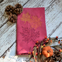 NEW! Fall - Lace Leaves Hand Dyed 30x30 Tea Towel (2)