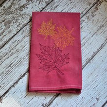 NEW! Fall - Lace Leaves Hand Dyed 30x30 Tea Towel (2)