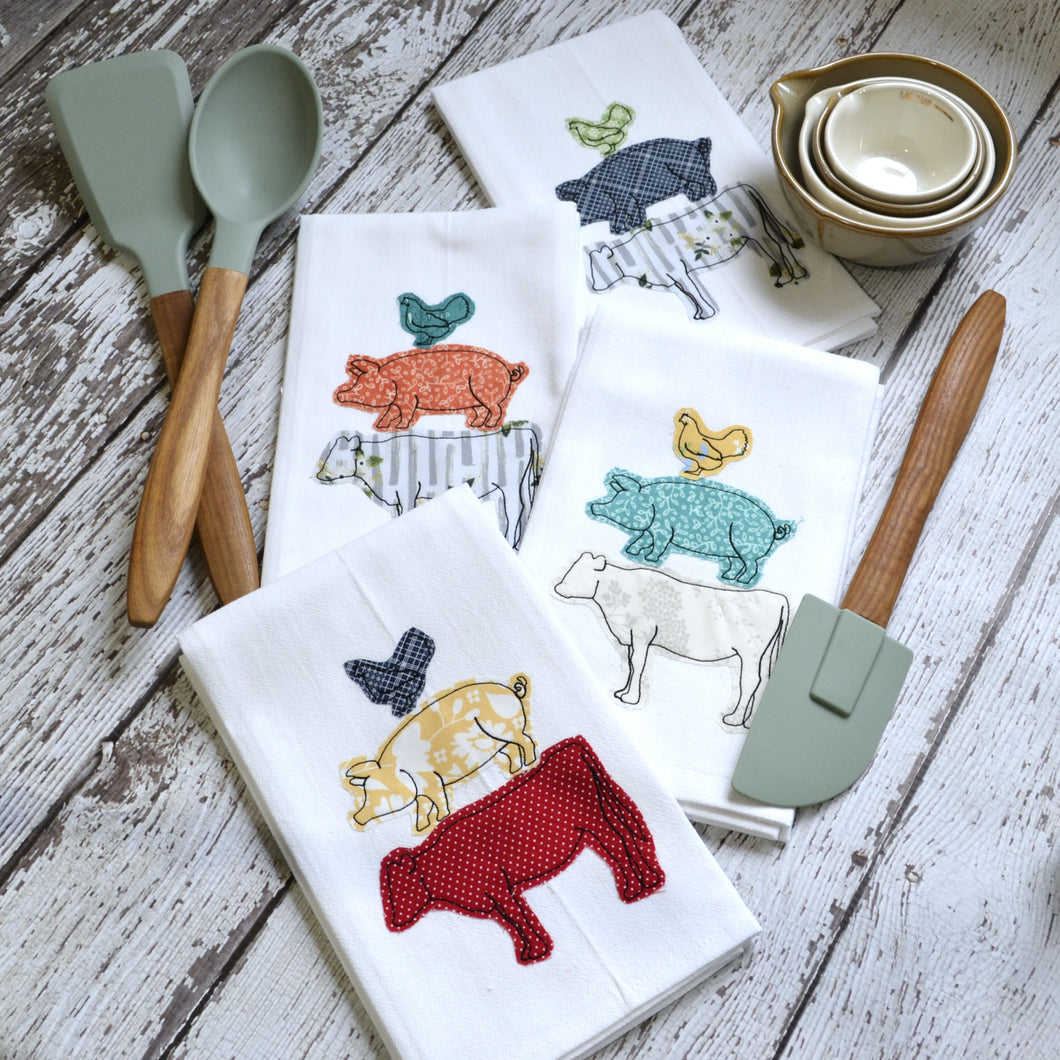 Farm Animals 30x30 Tea Towel (4)