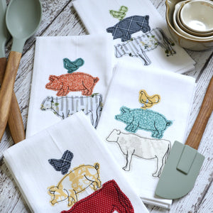 Farm Animals 30x30 Tea Towel (4)