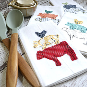 Farm Animals 30x30 Tea Towel (4)