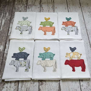 Farm Animals 30x30 Tea Towel (4)