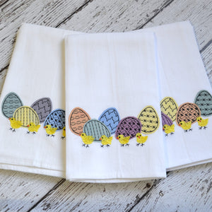Eggs & Chicks 30x30 Tea Towel (4)