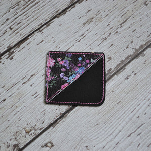 Corner Bookmark - Black Florals (12)