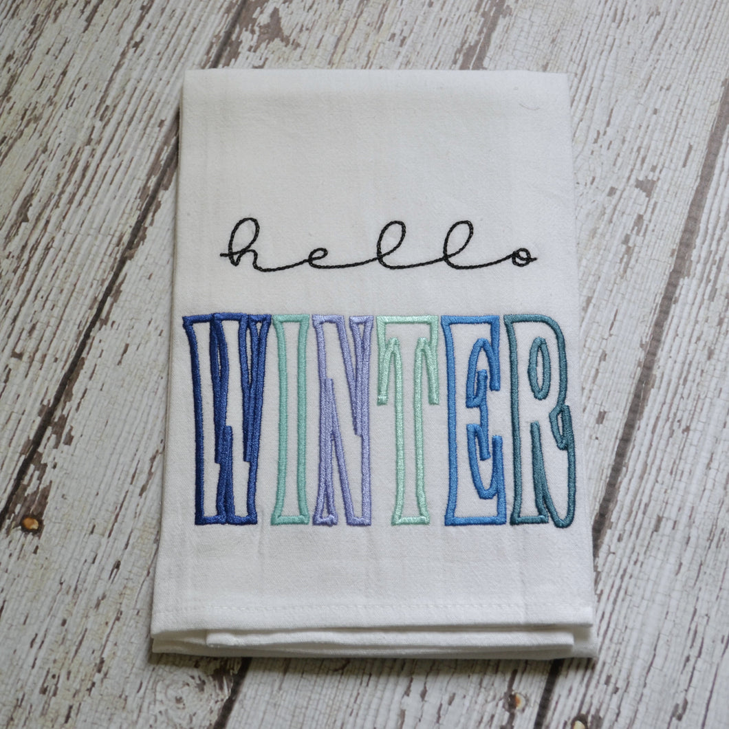 Hello Winter Tea Towel 30x30 Tea Towel (4)