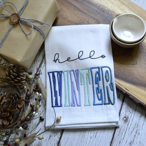 Hello Winter Tea Towel 30x30 Tea Towel (4)