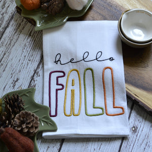 Hello Fall Tea Towel 30x30 Tea Towel (4)