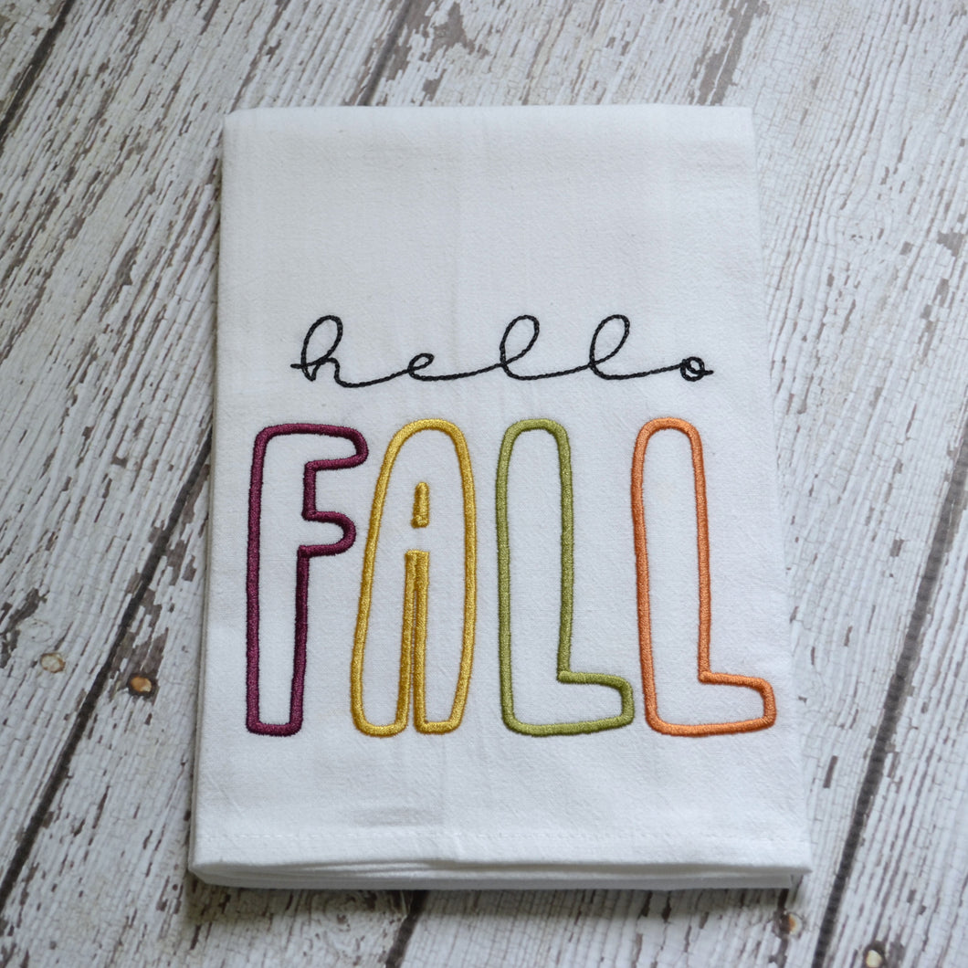 Hello Fall Tea Towel 30x30 Tea Towel (4)