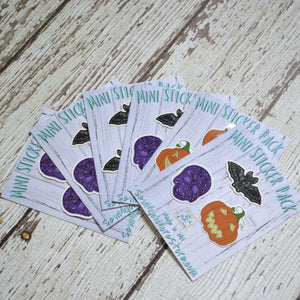 MINI FALL STICKER PACKS (case of 6 packs, 3 stickers per pack)