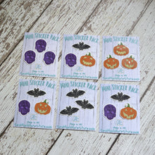 MINI FALL STICKER PACKS (case of 6 packs, 3 stickers per pack)