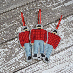 NEW! Lumberjack Felt Ornaments (6)