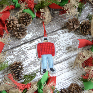 NEW! Lumberjack Felt Ornaments (6)