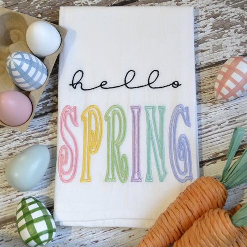 NEW - Hello Spring Tea Towel 30x30 Tea Towel (4)