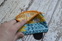Camper Shaped Coin Purse -Re-Purposed Fabric - Group Q - (3)