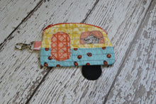 Camper Shaped Coin Purse -Re-Purposed Fabric - Group S - (3)