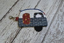 Camper Shaped Coin Purse -Re-Purposed Fabric - Group T - (3)