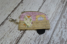 Camper Shaped Coin Purse -Re-Purposed Fabric - Group T - (3)