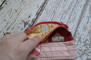 Camper Shaped Coin Purse -Re-Purposed Fabric - Group T - (3)