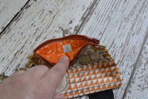 Camper Shaped Coin Purse -Re-Purposed Fabric - Group U - (3)