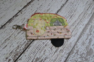 Camper Shaped Coin Purse -Re-Purposed Fabric - Group U - (3)