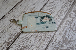 Camper Shaped Coin Purse -Re-Purposed Fabric - Group V - (3)