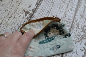 Camper Shaped Coin Purse -Re-Purposed Fabric - Group V - (3)