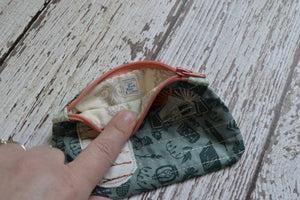 Camper Shaped Coin Purse -Re-Purposed Fabric - Group V - (3)
