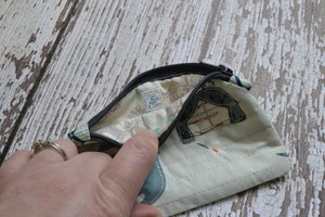 Camper Shaped Coin Purse -Re-Purposed Fabric - Group V - (3)