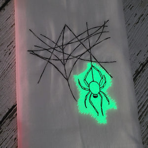 Fall - Glow in Dark Hanging Spider 30x30 Tea Towel (4)