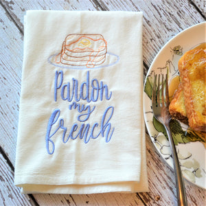 Pardon My French 30x30 Tea Towel (4)