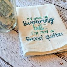 Quit Swearing 30x30 Tea Towel (4)