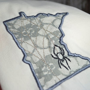 Spooky State Lace Applique 30x30 Tea Towel (4)