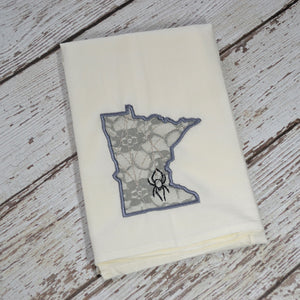 Spooky State Lace Applique 30x30 Tea Towel (4)