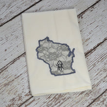 Spooky State Lace Applique 30x30 Tea Towel (4)