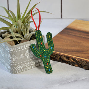 Winter Christmas Cactus Felt Ornament (6)