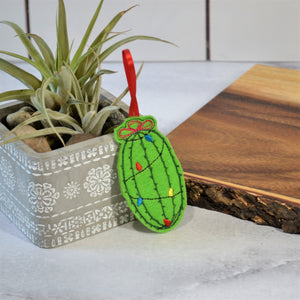 Winter Christmas Cactus Felt Ornament (6)